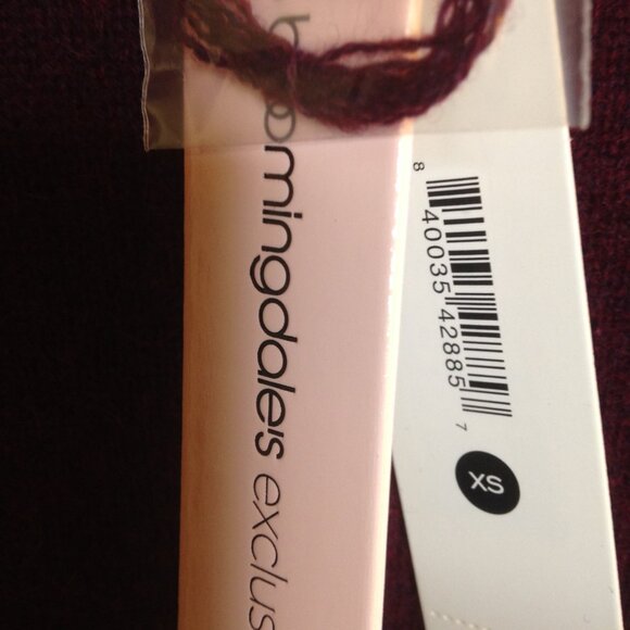 Aqua Cashmere Crew Neck Sweater Heather Burgundy XS NWT - Picture 4 of 8